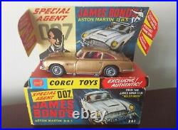 Corgi Toys 261 James Bond Aston Martin DB5 1965 Boxed with all Extras Original