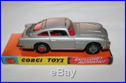 Corgi Toys 270 James Bond Silver Scarce. Dark Red Interior
