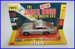 Corgi Toys 270 Silver James Bond Aston Martin 1st Issue Winged Box
