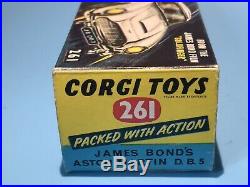 Corgi Toys Vintage 261 Bond 007 Aston Martin Db5 Original Outer Box Excellent