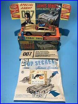 Corgi Toys Vintage 261 James Bond 007 Db5 Aston Martin Set Very Good Boxed Rare