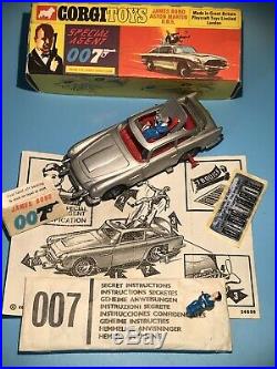 Corgi Toys Vintage 270 James Bond 007 Db5 Aston Martin Set In Rarer Slimline Box