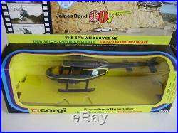 Corgi toys 271 + 926 James Bond Aston Martin D. B. 5 + Stromberg Helicopter MINT