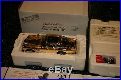 DANBURY MINT ASTON MARTIN JAMES BOND GOLD DB5 1st EDITION WITH BOX CERTIFICATE