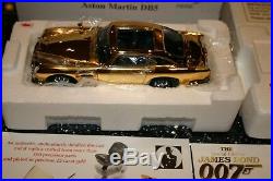 DANBURY MINT ASTON MARTIN JAMES BOND GOLD DB5 1st EDITION WITH BOX CERTIFICATE