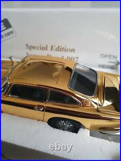 Danbury Mint Aston Martin Db5 James Bond Gold Plated Model Boxed With Paperwork