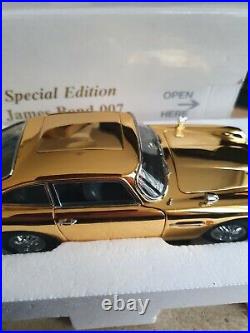 Danbury Mint Aston Martin Db5 James Bond Gold Plated Model Boxed With Paperwork