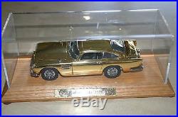 Danbury Mint Aston Martin James Bond Gold Db5 With Plinth & Perspex Cover