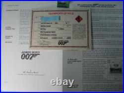 Danbury Mint James Bond 007 Aston Martin DB5 1/24 Scale Diecast withBox Paperwork