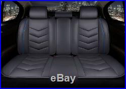 Deluxe 6D 5-Seats Full Car Leather Seat Covers Cushion Interior Accessories Mat