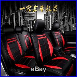 Deluxe Vehicle Car Chair Cushion Seat Decor Cover Mat Pad & Steering Wheel Cover