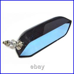 F1 Style Carbon Fiber Look Blue Mirror Metal Bracket Side Mirror 1pair