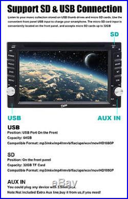 For Sony Lens Bluetooth Car Stereo DVD CD Player 6.2 Radio SD/USB In-Dash GPS