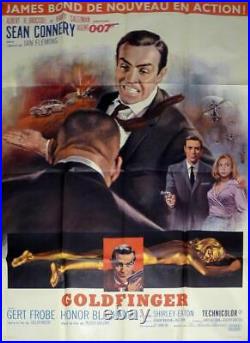 Goldfinger James Bond 007 / Car Aston Martin Original Large French Poster