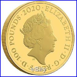 Great Britain UK 2020 £100 James Bond 007 Aston Martin DB5 Gold Proof 1oz Coin