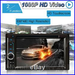 HD 2 Din In-dash Car Mirror For GPS Navigation Bluetooth Stereo MP3 Player Radio