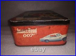James Bond 007 Aston Martin With Bond Girls Vintage Tin Litho Toffee Box Rare #