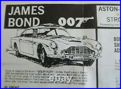 James Bond Aston Martin Scalextric SLOT CAR w / Box Strombecker vintage 60's