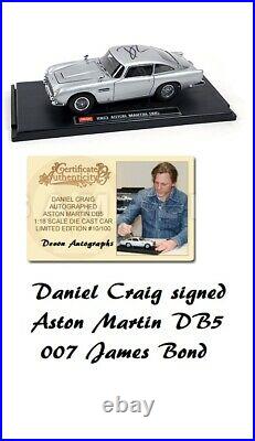 James Bond DANIEL CRAIG signed Aston Martin DB5 car model No Time To Die cast