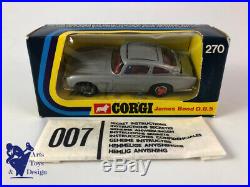 Jouet Ancien Corgi Toys 270 Aston Martin Db5 James Bond Modele D'epoque 1973