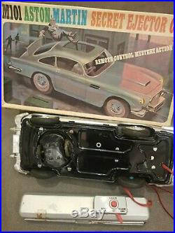 Large Aston Martin DB5 Secret Agent Car James Bond 007 withOrig. Box, Japan, 1965