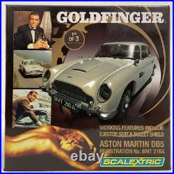 Limited Edition Scalextric 1/32 Movie 007 Aston Martin Db5 James Bond Goldfinger