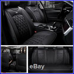 Luxury 3D Surround Breathable PU Leather Car Seat Cover Cushion Front & Rear Mat
