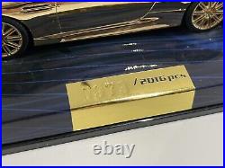 MINICHAMPS James Bond Aston Martin x2 GOLD Limited Edition DB5 Vanquish 1/43