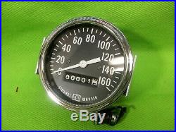 NOS Vintage Stewart Warner 160 MPH Speedometer 530Y Rat Rod Dash Panel Nice