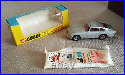 RARE 1966 Corgi JAMES BOND 270 Aston Martin die cast Goldfinger toy car orig box