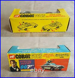 RARE 1966 Corgi JAMES BOND 270 Aston Martin die cast Goldfinger toy car orig box
