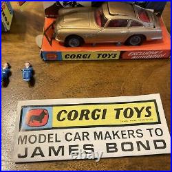RARE Corgi Toys 261 James Bond Aston Martin Goldfinger