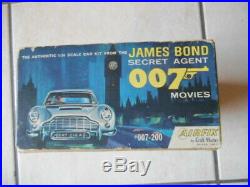 Rare Airfix Aston Martin Db5 James Bond Secret Agent 007