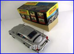 Rare Gilbert Japan 1965 Tin Battery James Bond 007 Aston Martin VINTAGE withBOX