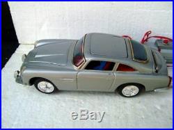 Rare Vintage Tin James Bond 007 Aston Martin Japan 60' Remote Controlled Car Toy