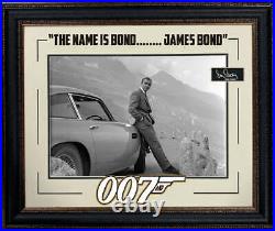 Sean Connery James Bond Aston Martin Framed Photo with Engraved Signature