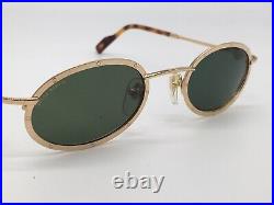 Sonnenbrille Vintage ASTON MARTIN AM 34 gold oval James Bond Gr. M 1990er Etui