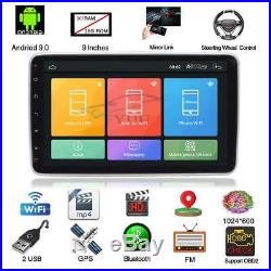 Universal 1DIN 9Touch Rotatable Screen HD Car Stereo Radio GPS Wifi Mirror Link