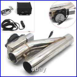 Universal 2 Electric Exhaust Downpipe Cutout E-Cut Out Dual-Valve Remote Steel