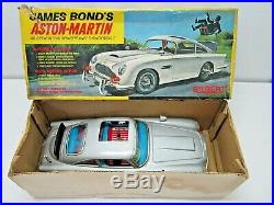 Vintage 1965 Gilbert James Bond Aston-martin Car In Original Box Not Working Toy