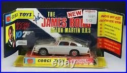 Vintage Corgi 270 James Bond Aston Martin Winged Box Mint Boxed Old Shop stock