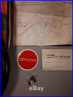 Vintage DINO silver Sport Leather Steering Wheel Bmw Porsche 911 928 944 Italy