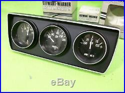 Vintage STEWART WARNER Heavy Duty Gauge Set Rat Rod Gasser Mopar Ford GM